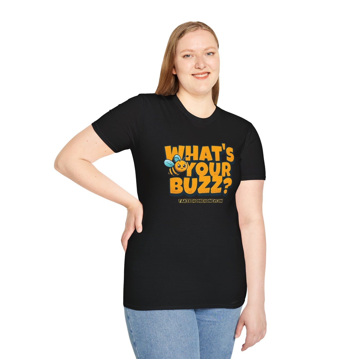 Funny Buzz T-Shirt for Bee Lovers - What's Your Buzz? Unisex Softstyle Tee