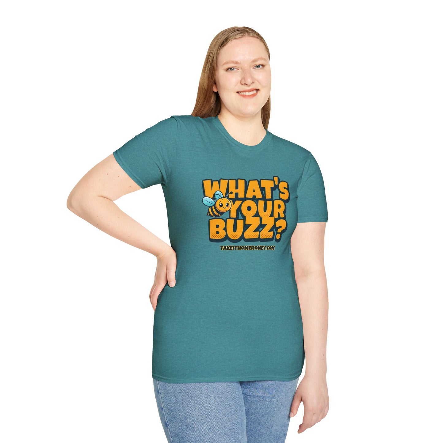 Funny Buzz T-Shirt for Bee Lovers - What's Your Buzz? Unisex Softstyle Tee
