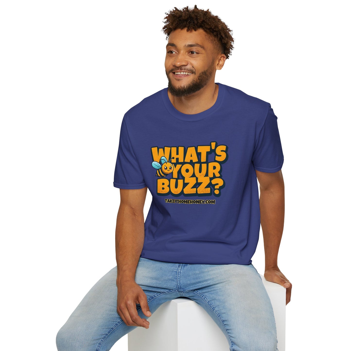 Funny Buzz T-Shirt for Bee Lovers - What's Your Buzz? Unisex Softstyle Tee