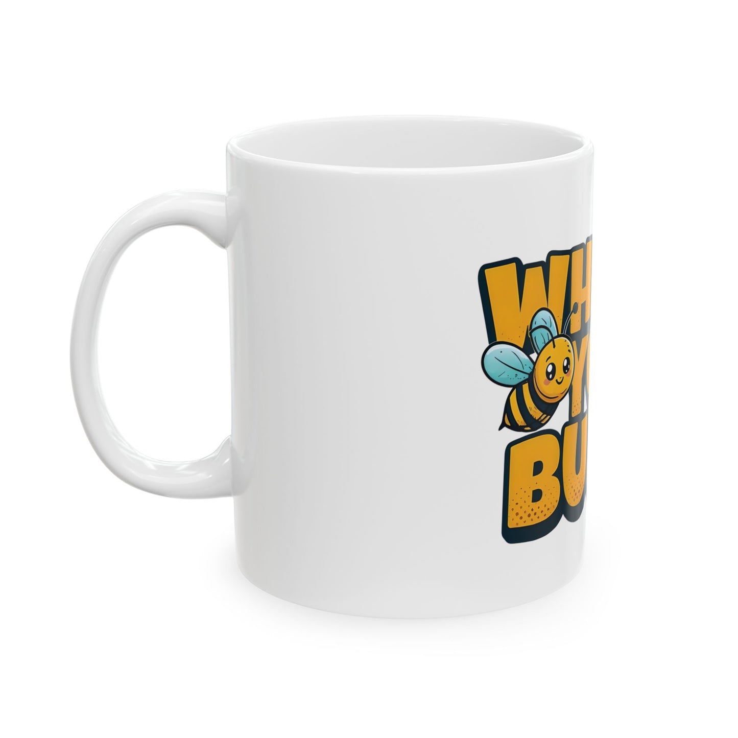 Whimsical Bee Ceramic Mug - Perfect for Coffee Lovers, Bee Enthusiasts, Gift for Friends, Cute Kitchen Decor, Fun Buzzing Vibes