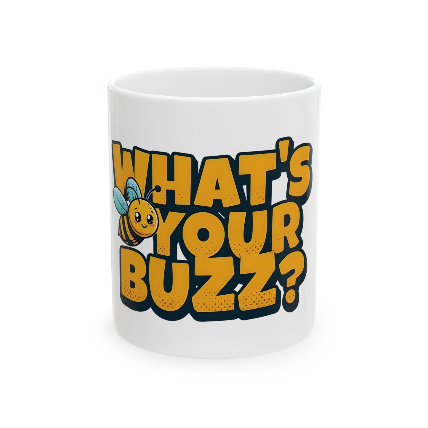 Whimsical Bee Ceramic Mug - Perfect for Coffee Lovers, Bee Enthusiasts, Gift for Friends, Cute Kitchen Decor, Fun Buzzing Vibes