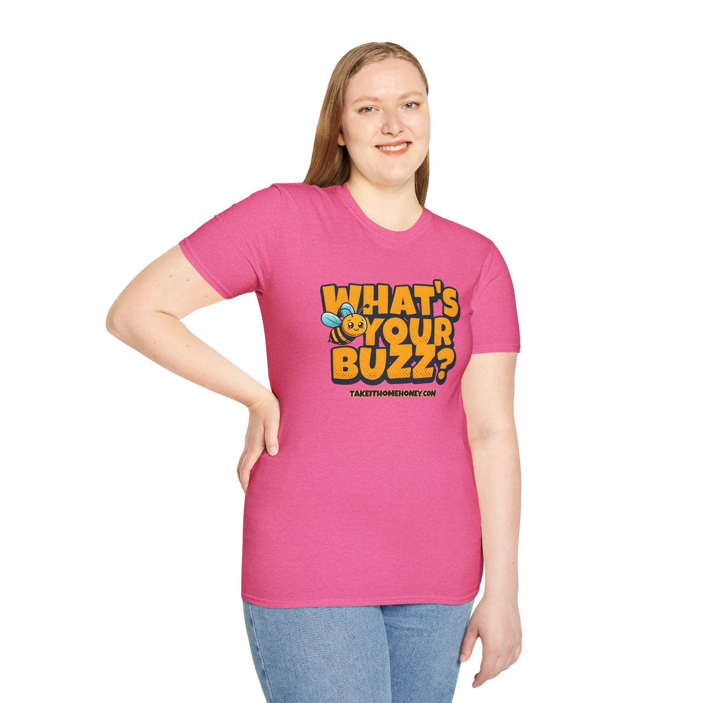 Funny Buzz T-Shirt for Bee Lovers - What's Your Buzz? Unisex Softstyle Tee