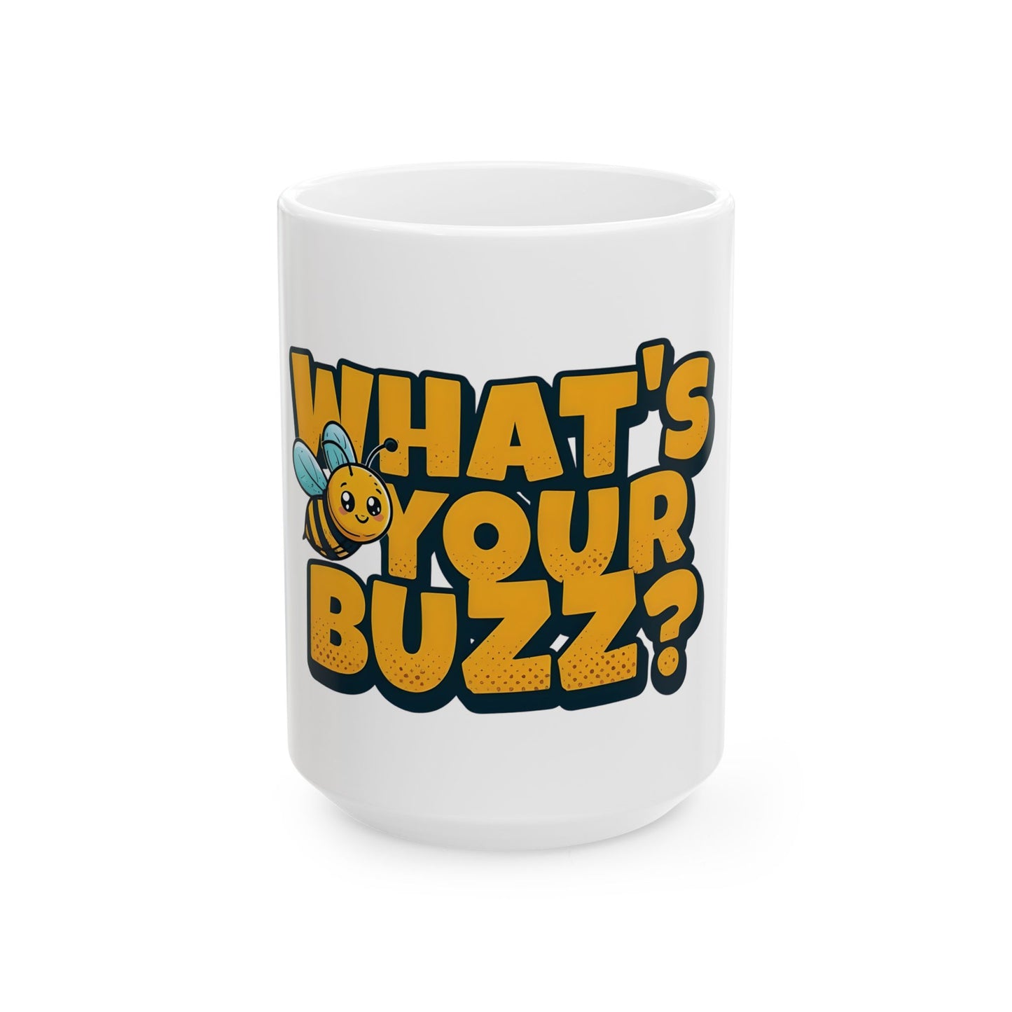 Whimsical Bee Ceramic Mug - Perfect for Coffee Lovers, Bee Enthusiasts, Gift for Friends, Cute Kitchen Decor, Fun Buzzing Vibes
