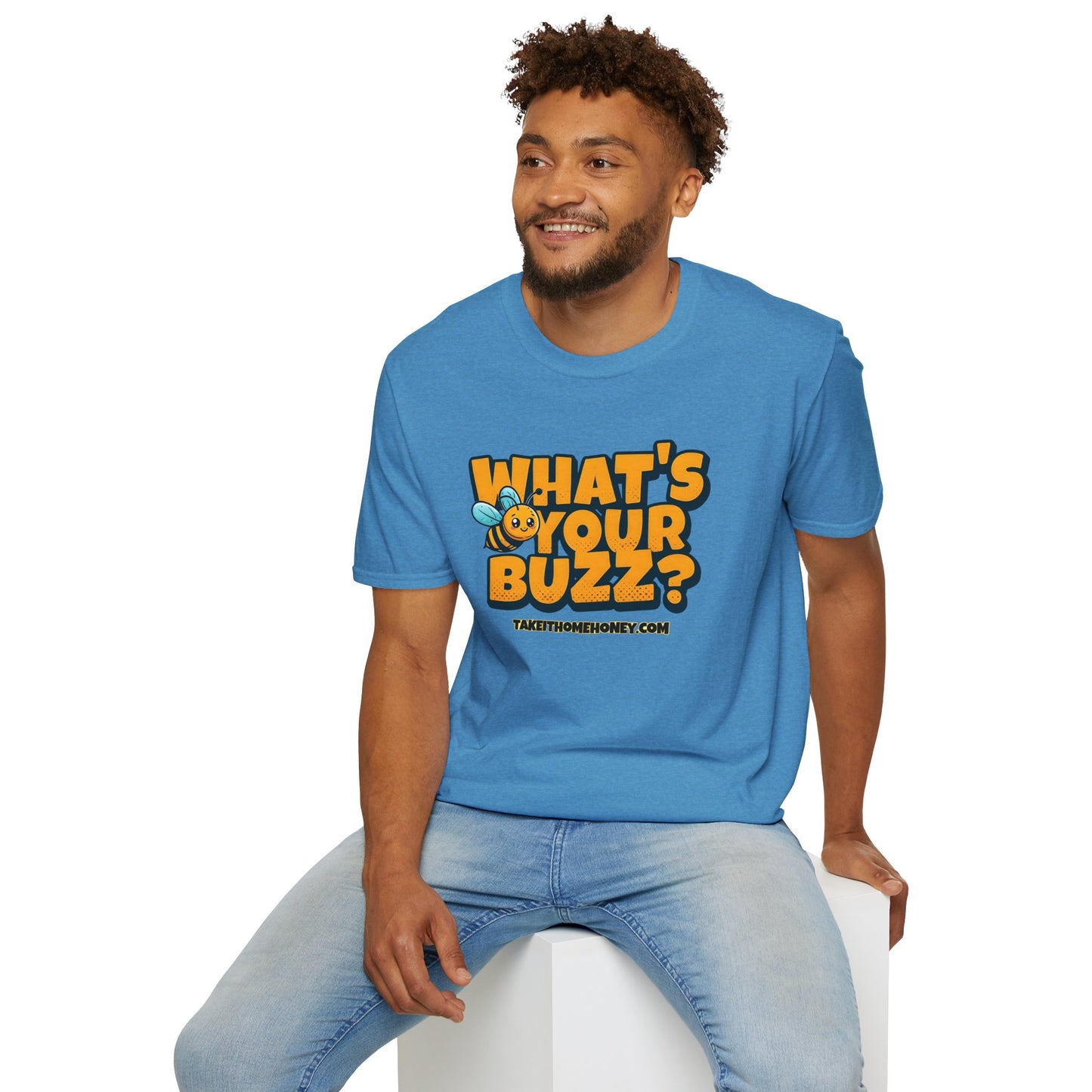 Funny Buzz T-Shirt for Bee Lovers - What's Your Buzz? Unisex Softstyle Tee