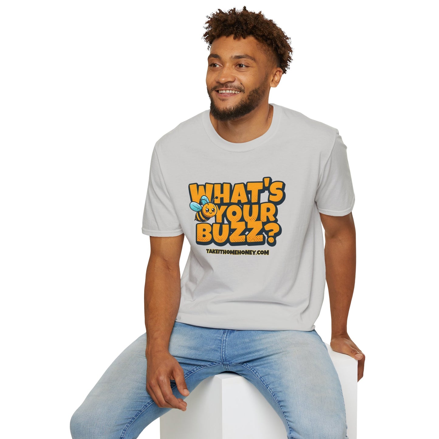 Funny Buzz T-Shirt for Bee Lovers - What's Your Buzz? Unisex Softstyle Tee