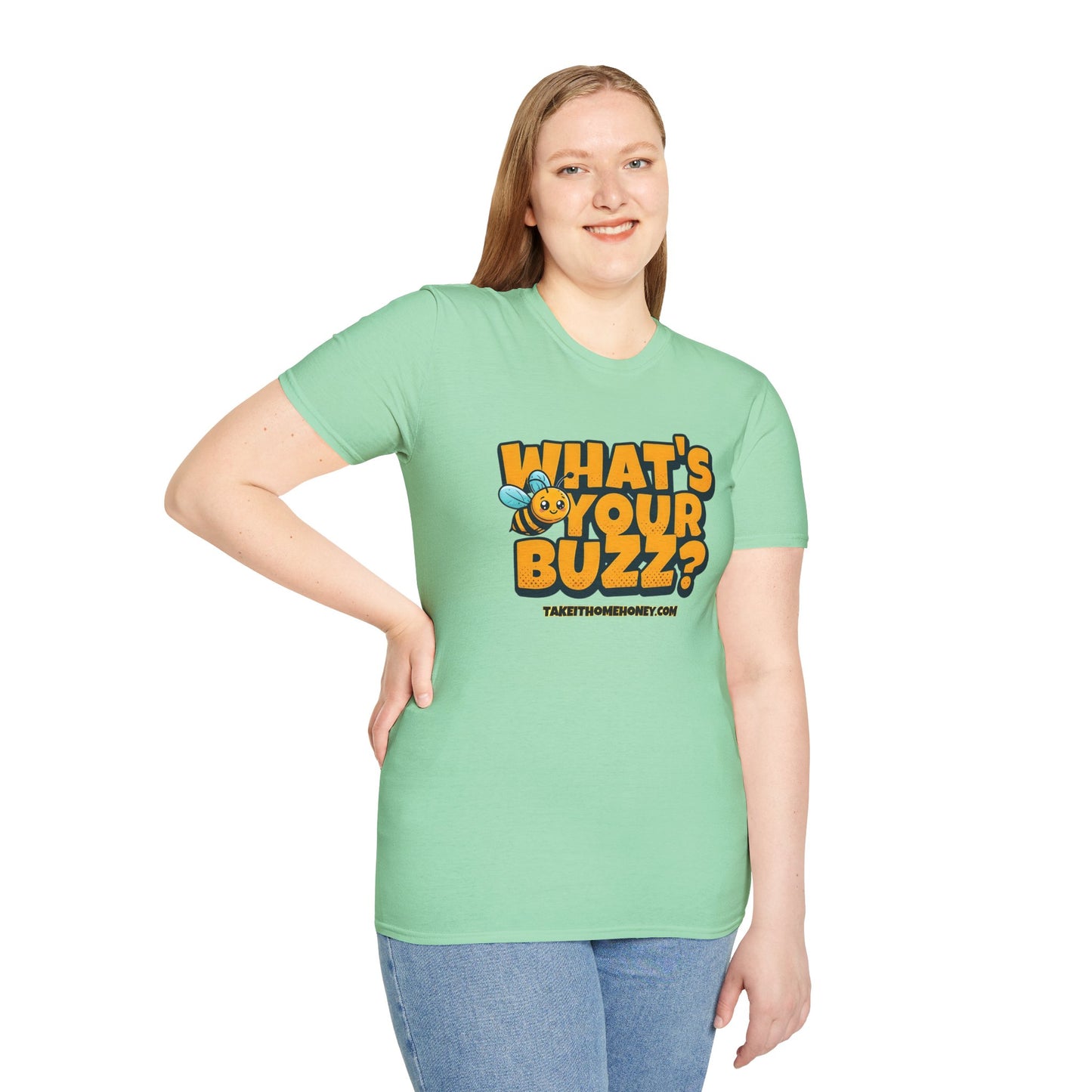 Funny Buzz T-Shirt for Bee Lovers - What's Your Buzz? Unisex Softstyle Tee