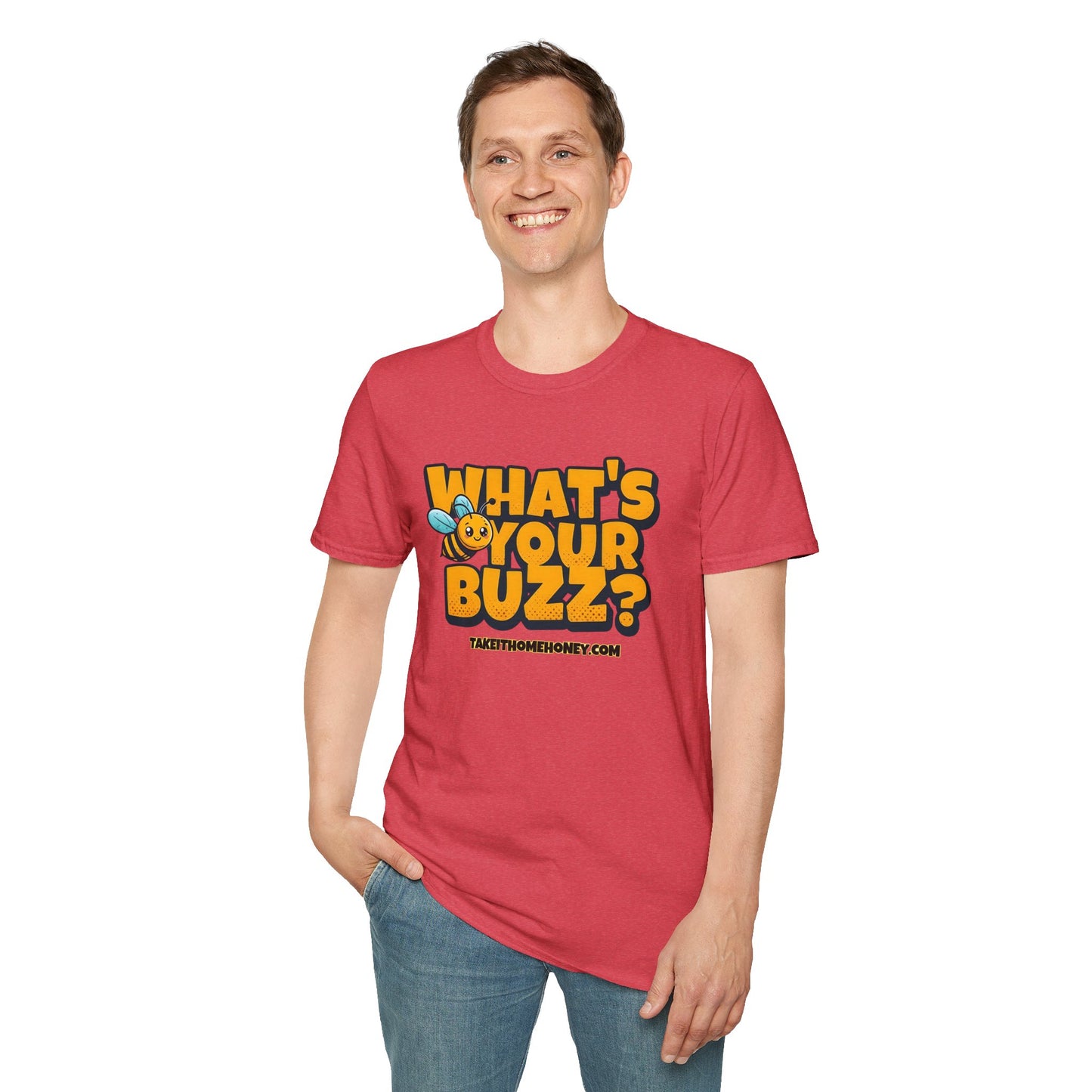 Funny Buzz T-Shirt for Bee Lovers - What's Your Buzz? Unisex Softstyle Tee