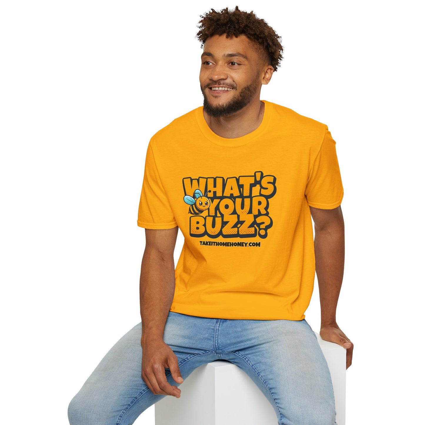 Funny Buzz T-Shirt for Bee Lovers - What's Your Buzz? Unisex Softstyle Tee