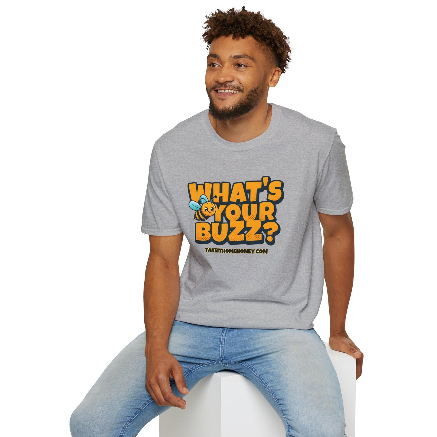 Funny Buzz T-Shirt for Bee Lovers - What's Your Buzz? Unisex Softstyle Tee