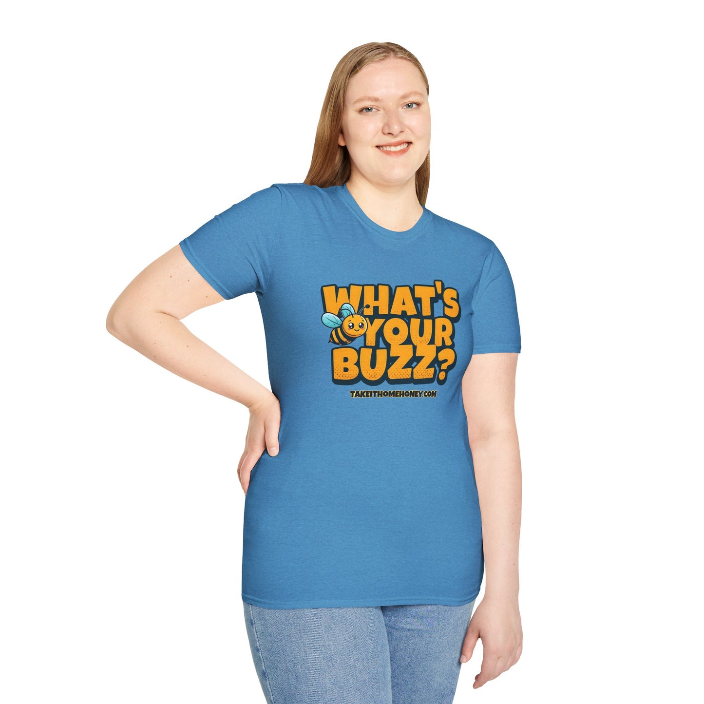 Funny Buzz T-Shirt for Bee Lovers - What's Your Buzz? Unisex Softstyle Tee