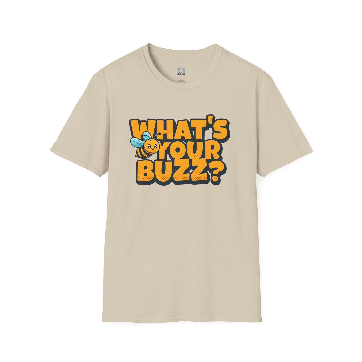 Fun Buzzing Bee T-Shirt - What's Your Buzz? Unisex Softstyle Tee
