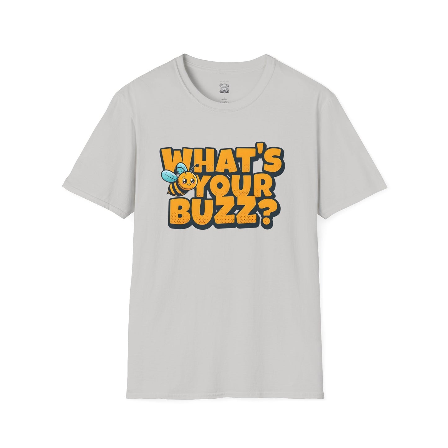 Fun Buzzing Bee T-Shirt - What's Your Buzz? Unisex Softstyle Tee